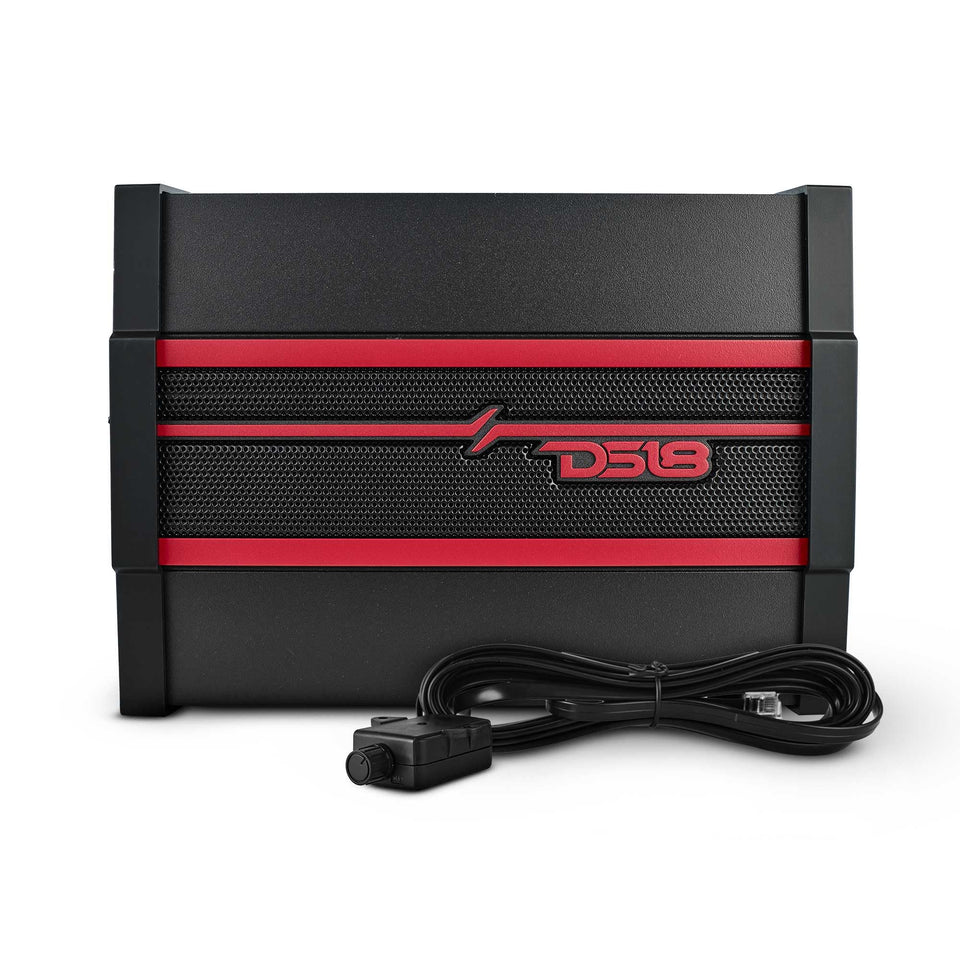 DS18 CANDY-X1B front view showing compact monoblock power for car bass