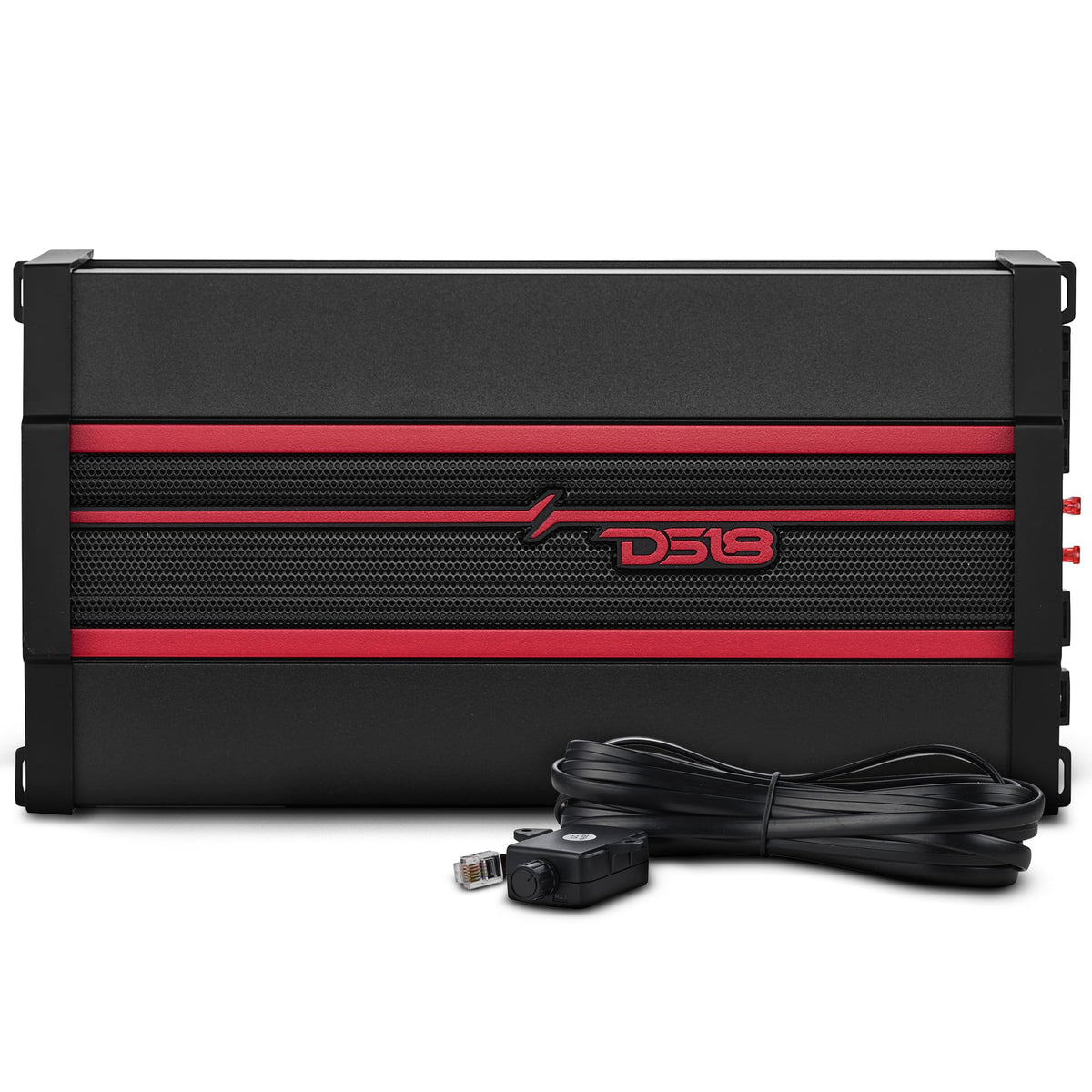 DS18 Candy-X5B amplifier front view showing compact power for a clean install.