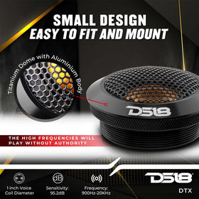 DS18 DTX neodymium magnet boosts high-frequency output efficiency.