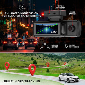 DS18 Eagle-F3 4K dash cam for ultra-high-resolution footage