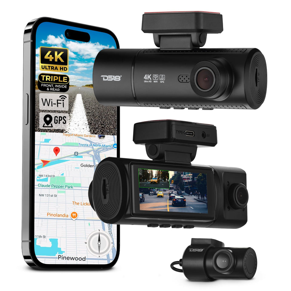 DS18 Eagle-F3 front camera captures clear road footage in 4K