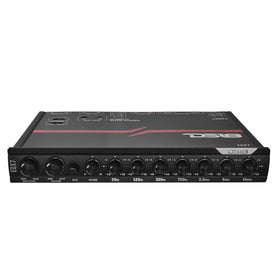 DS18 EQX7 rear RCA inputs and outputs with gold-plated jacks for reliable signal transfer