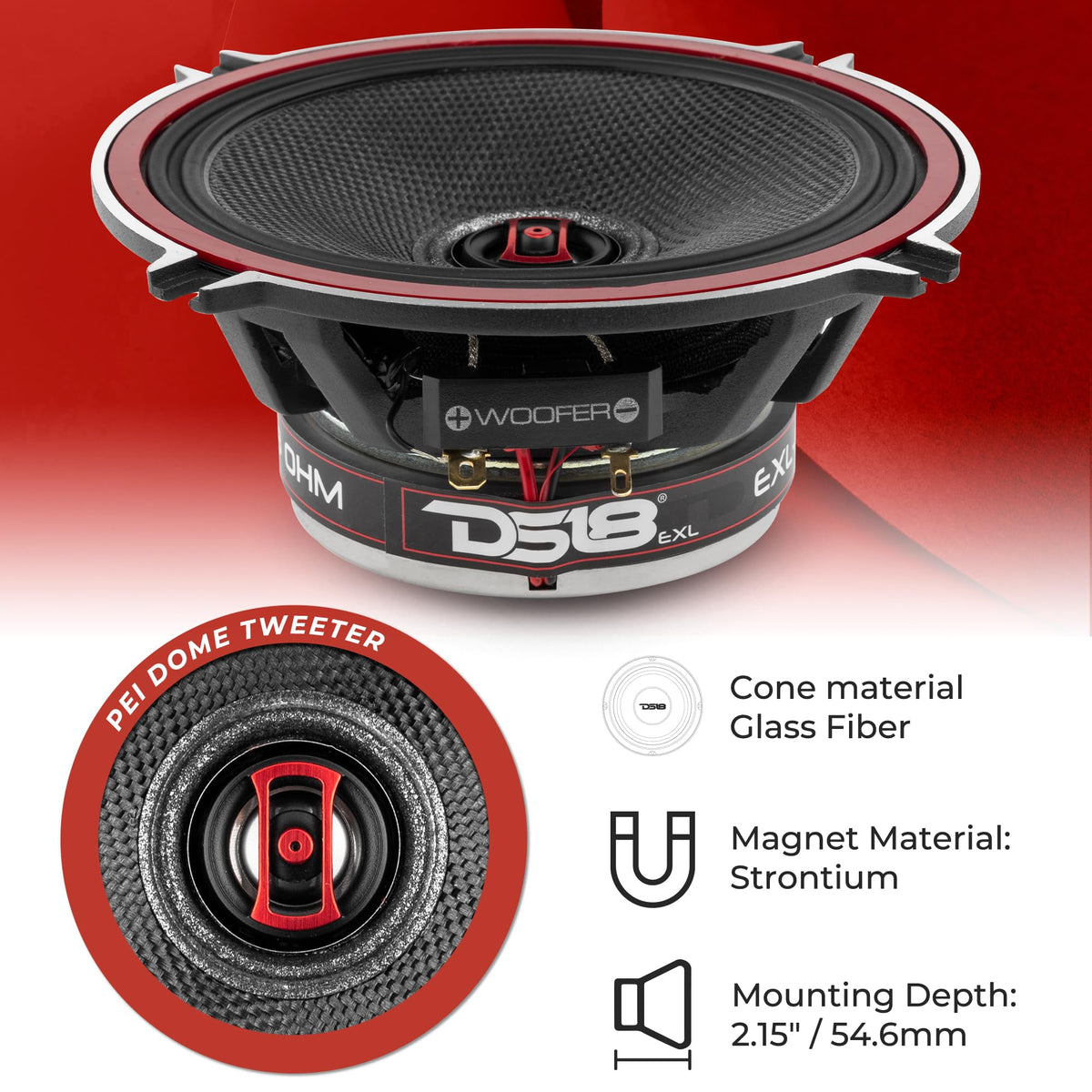 DS18 EXL-SQ5.25 tweeter dome for crisp highs