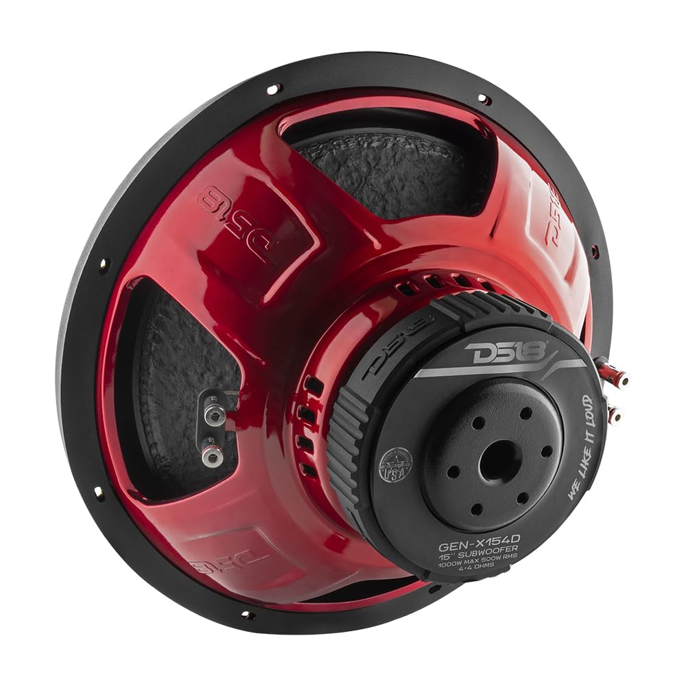 DS18 GEN-X154D ferrite magnet and steel basket close-up for power handling
