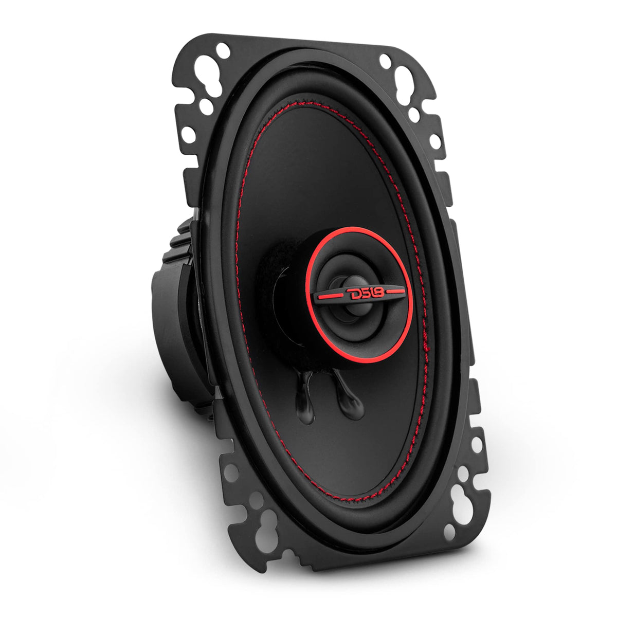 DS18 installed in a car door illustrating upgrade from factory speakers for clearer sound