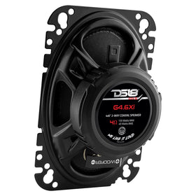 DS18 speaker held in hand to show compact 4x6 size and simple fitment advantage