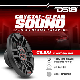 DS18 GEN-X6.5 back view reveals rugged construction and protective grille.