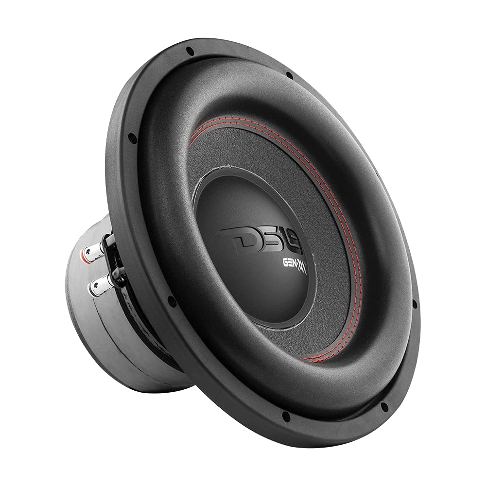 DS18 GEN-XX10.4DHE 10-inch subwoofer assembly boosts powerful bass for car audio.