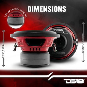 DS18 GEN-XX10.4DHE 2-inch voice coil delivers high excursion and clean midrange.