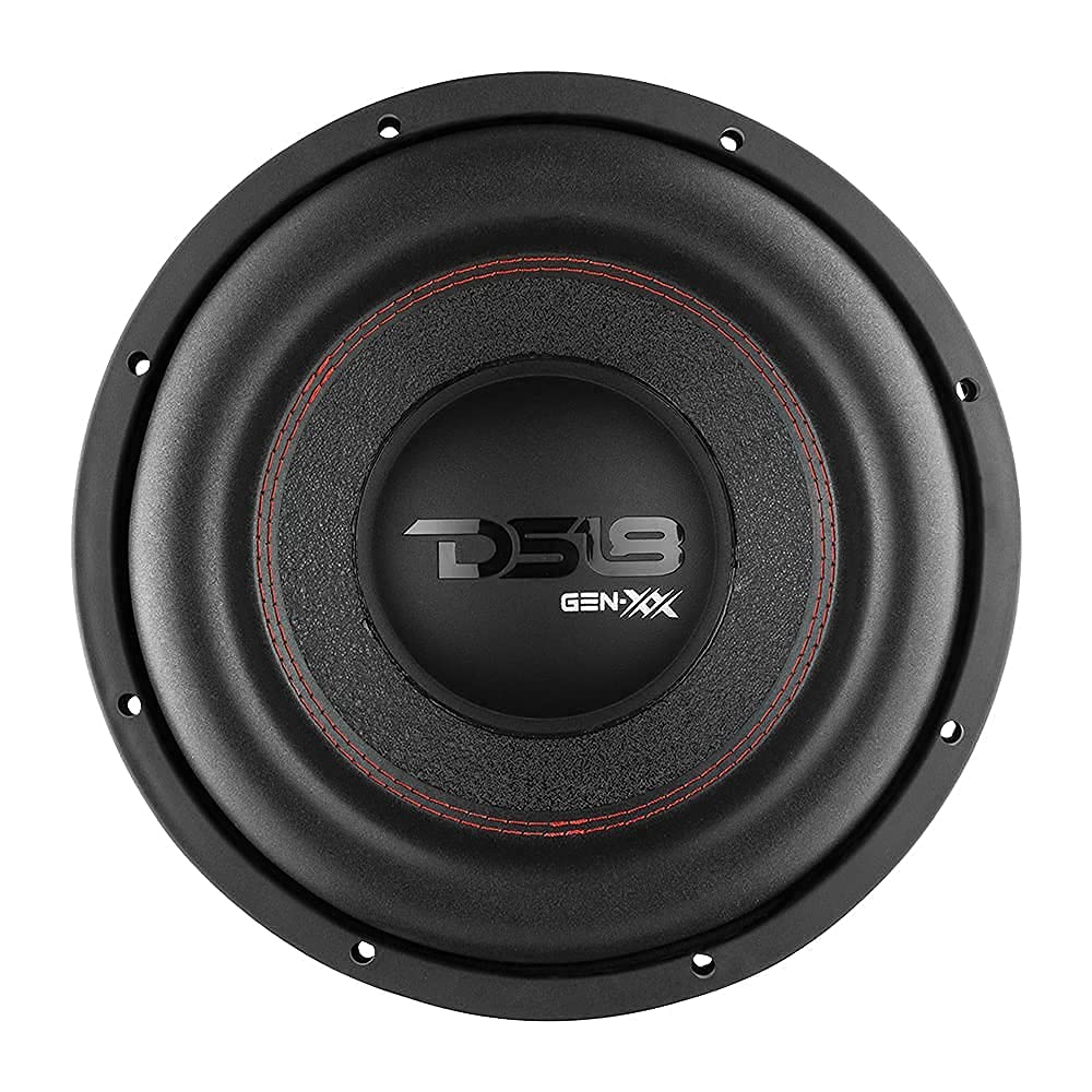 DS18 GEN-XX10.4DHE glossy red magnet creates strong magnetic field for dynamic bass.