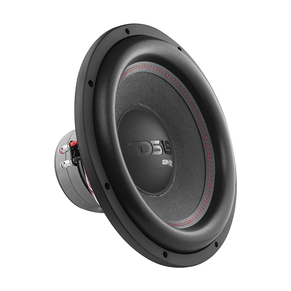 DS18 Gen-XX15-4DHE 12 inch subwoofer front view, highlighting high excursion for deeper bass