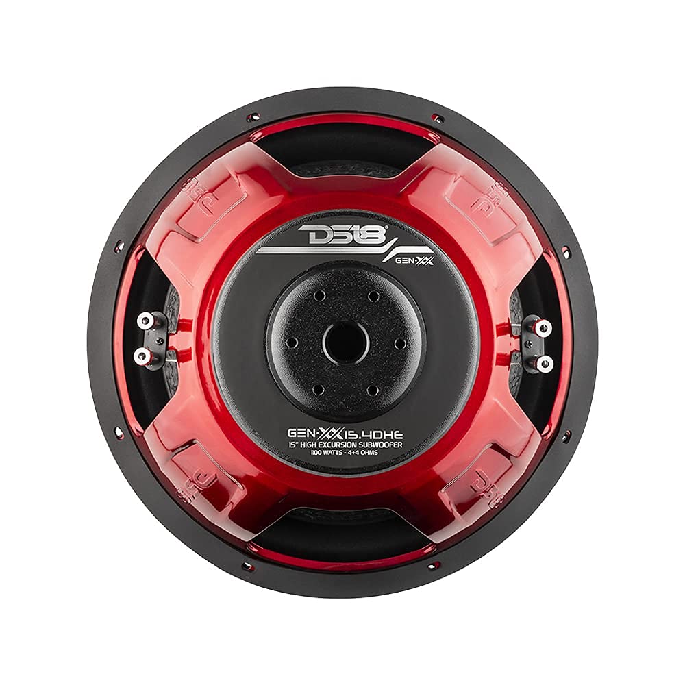 DS18 Gen-XX15-4DHE 12 inch logo and glossy red chassis finish
