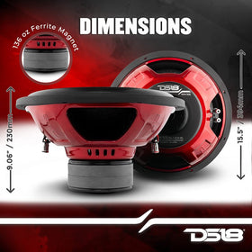 DS18 Gen-XX15-4DHE 12 inch voice coil area demonstrates dual voice coil design
