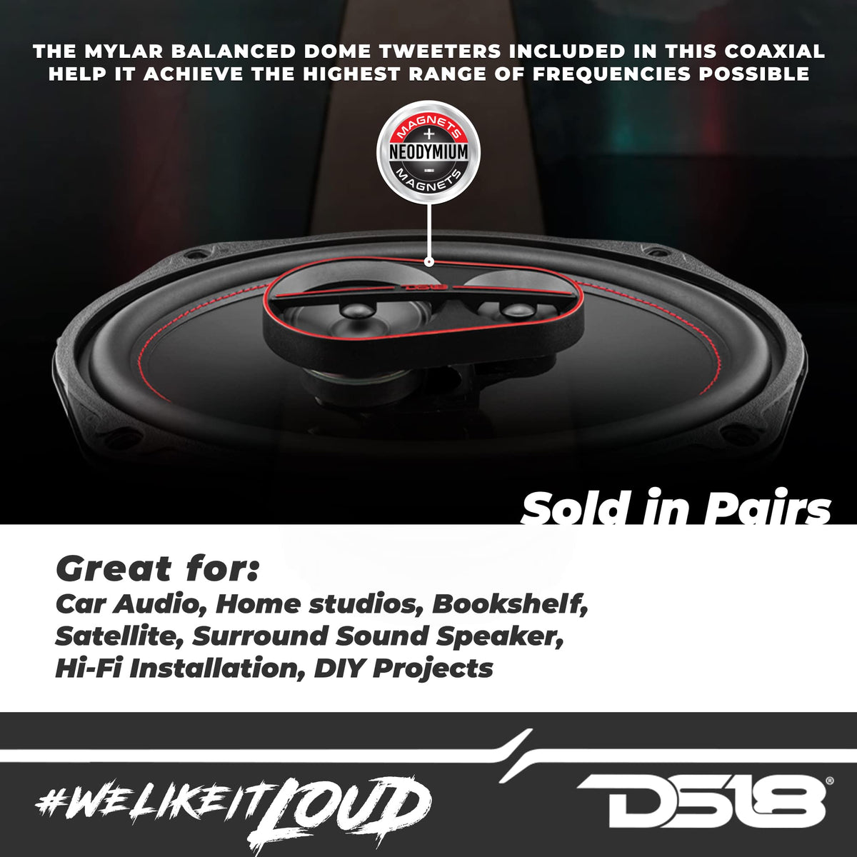 DS18 GEN-X6.9Xi coaxial assembly detail for full-range sound