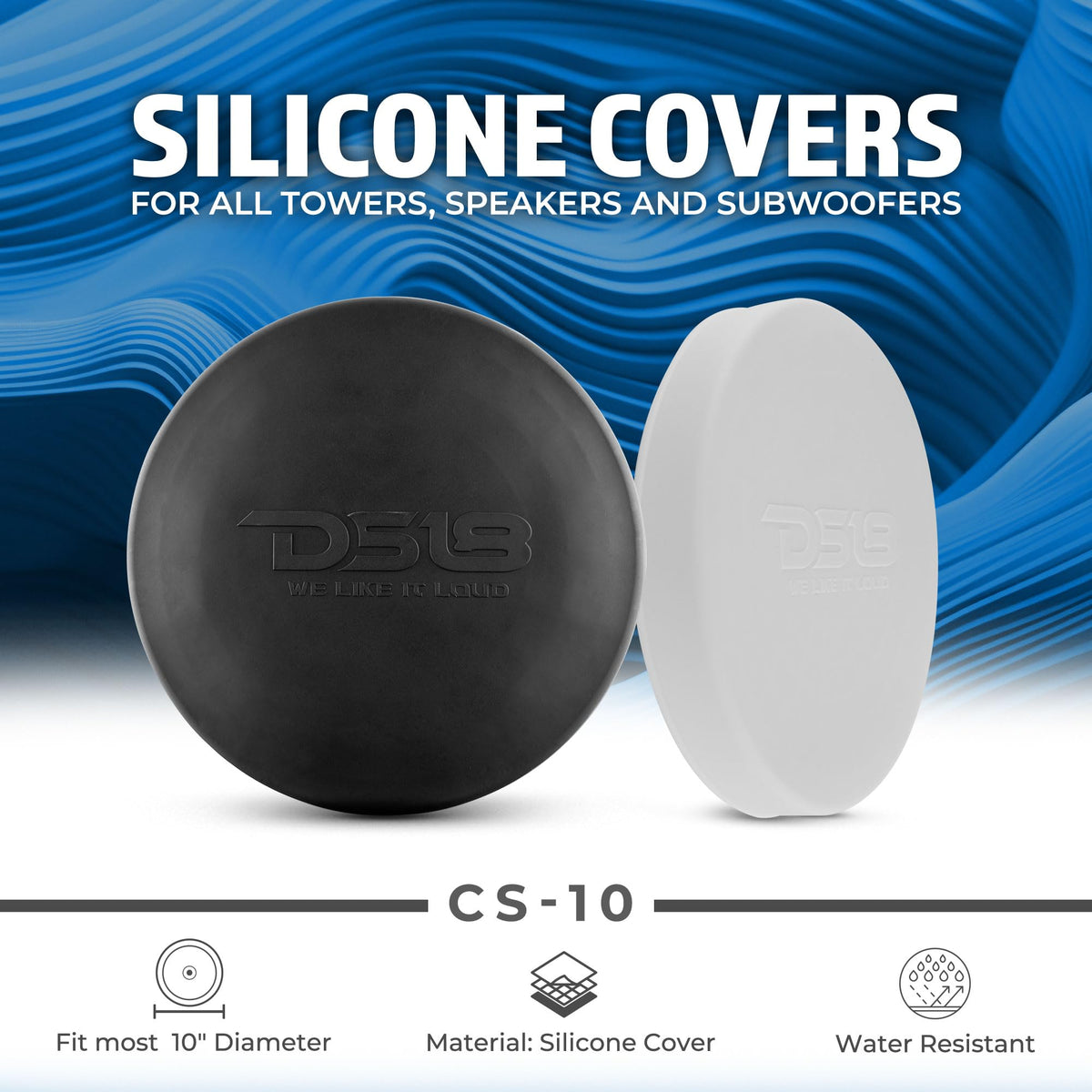 DS18 Hydro CS-10/WH cover side fit provides snug protection during storage.