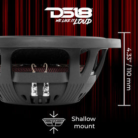 DS18 IXS104D magnet detail emphasizes sturdy ferrite magnet for power handling.