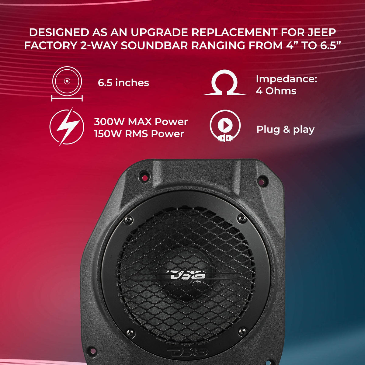 DS18 JL-SB6 1-inch dome tweeter delivers crisp highs