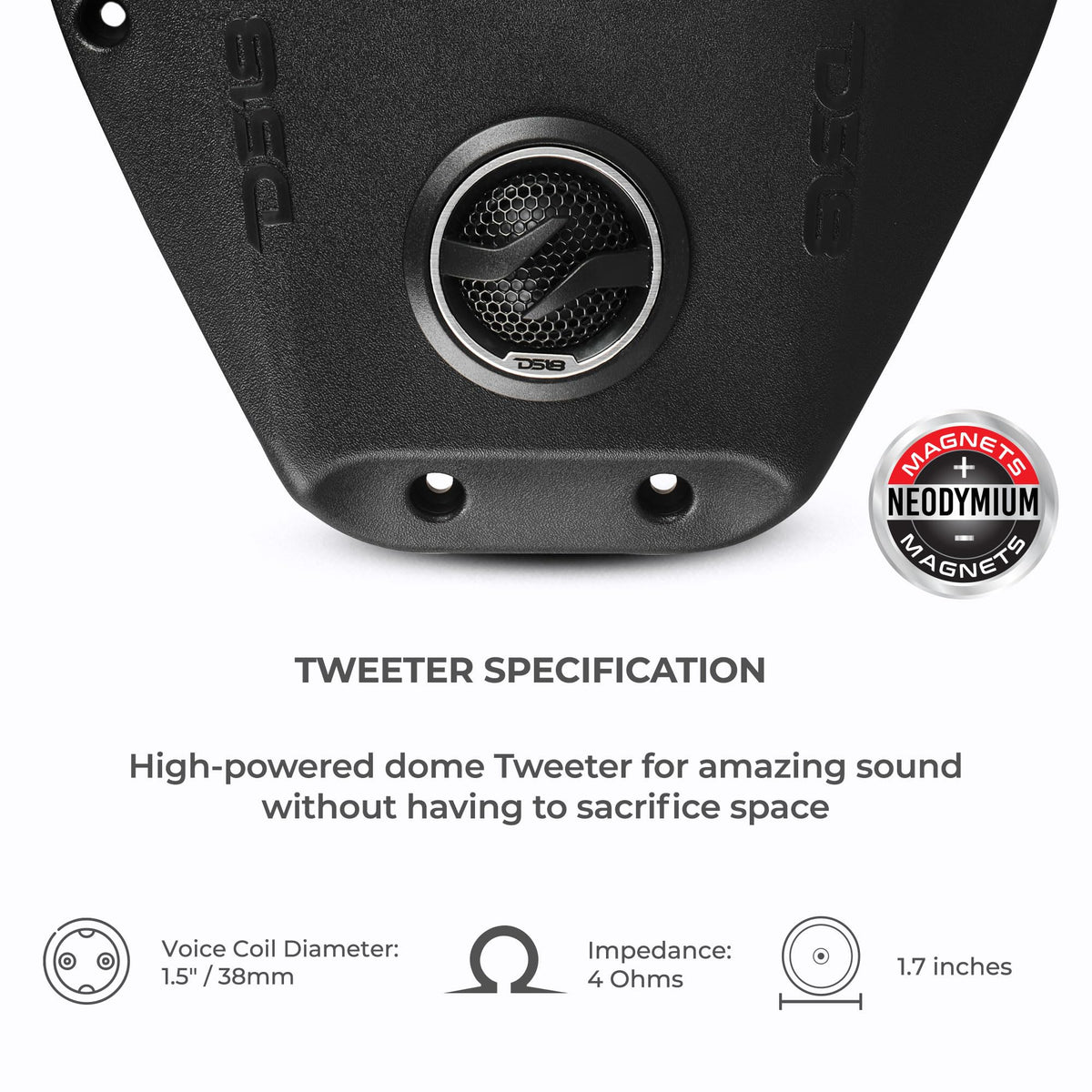 DS18 JL-SB6 injection-molded enclosure protects components in Jeep setup