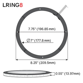 DS18 LRING8 installed on boat speaker demonstrating marine-ready illumination benefit