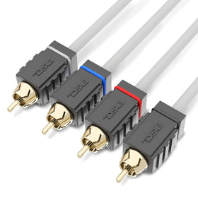 DS18 cable beside ruler showing 25-foot length for flexible amplifier placement