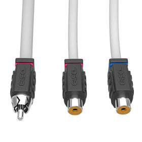 DS18 MOFCR-2F1M connectors highlighting tinned OFC cables
