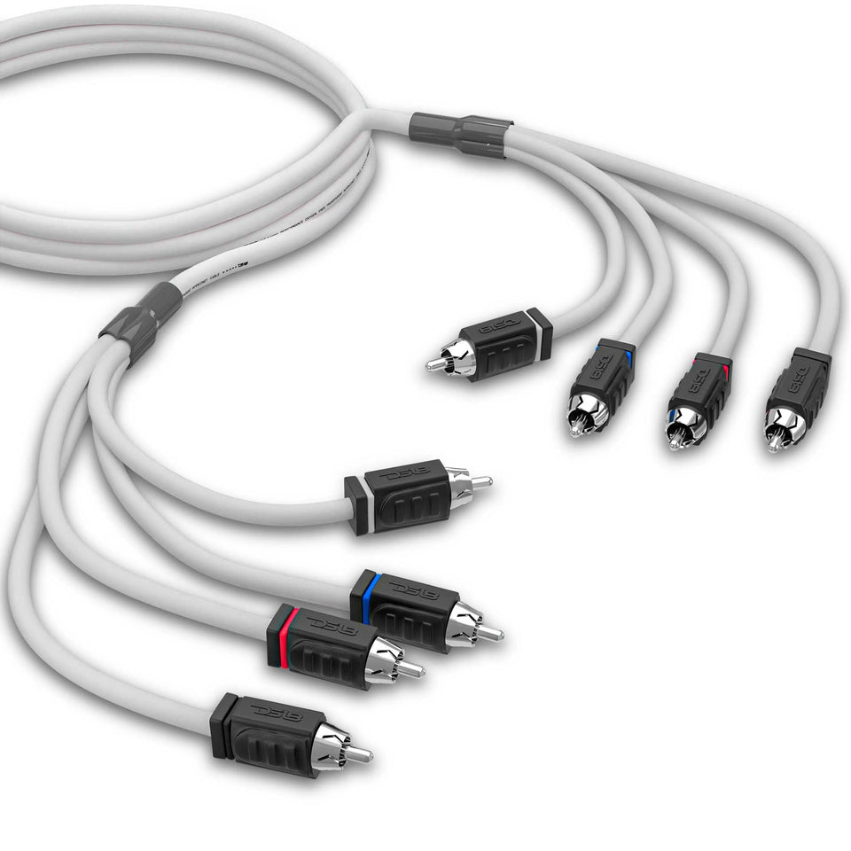 DS18 front connectors showing metal plugs and PVC body for durable connections