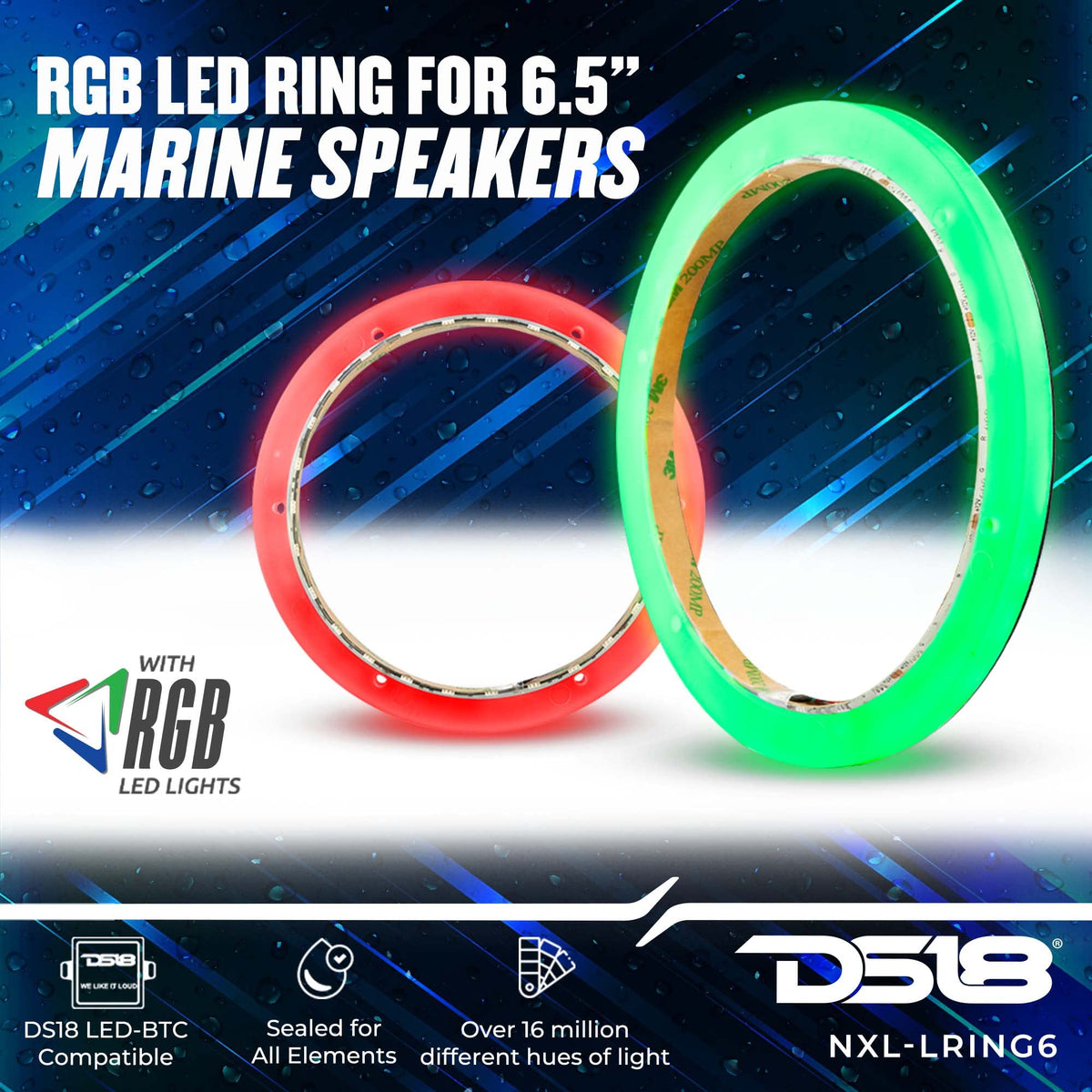 DS18 side profile of NXL-LRING6 revealing slim depth and neat speaker fit