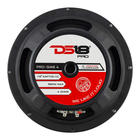 DS18 speaker beside ruler to show cut-out and mounting depth for fit
