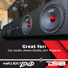 DS18 exposed voice coil and ferrite magnet highlighting Kapton coil heat resistance