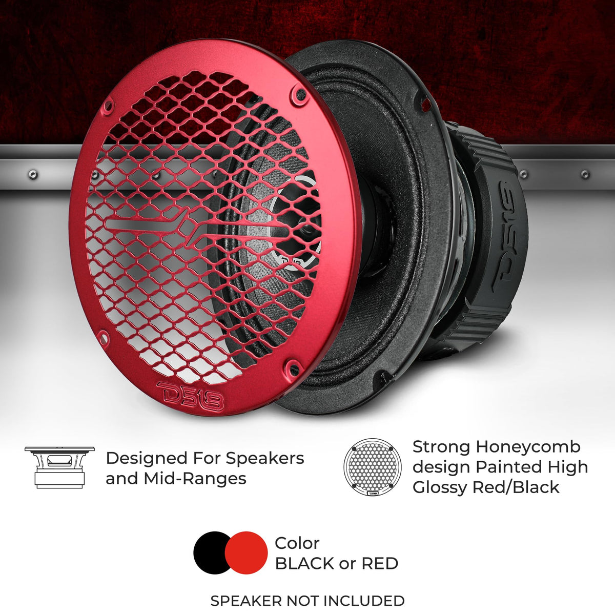 DS18 PRO-GRILL69MS 6x9 compatibility ensures wide compatibility with common car audio setups.
