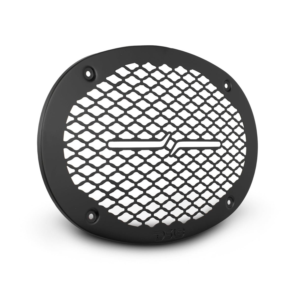DS18 PRO-GRILL69MS front view with logo enhances style and protects your 6x9 speakers.