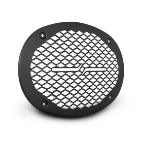 DS18 PRO-GRILL69MS front view with logo enhances style and protects your 6x9 speakers.