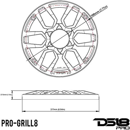 DS18 PRO-GRILL8 enhances installation aesthetics while protecting components.