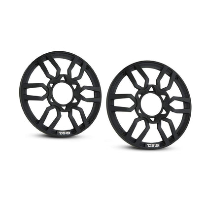DS18 PRO-GRILL8 speaker cover 8in set of 2 protects speakers with a sleek black finish.