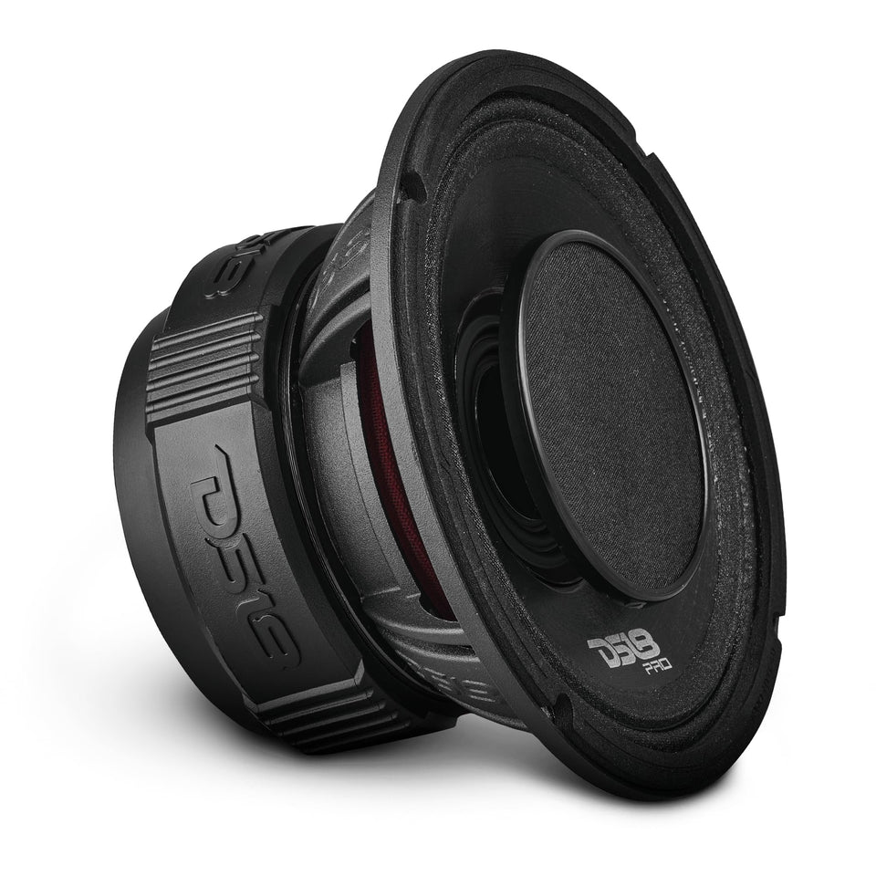 DS18 PRO-HY6.4B front view shows rugged, high-output design for in-car use