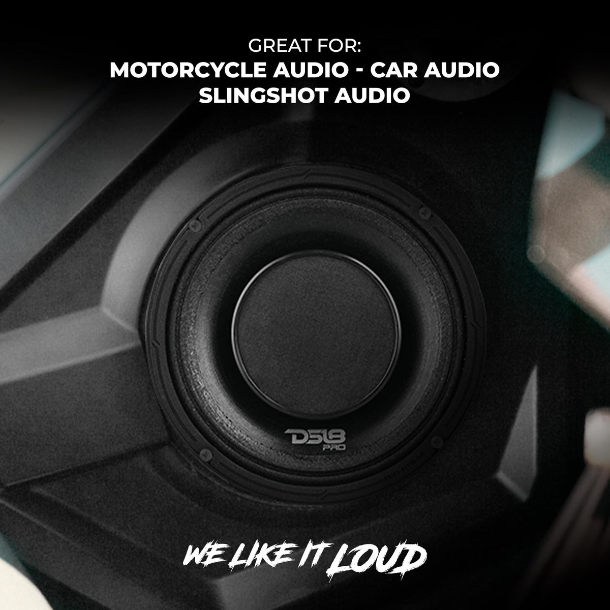 DS18 PRO-HY6.4B rear panel with built-in horn integration for clearer highs