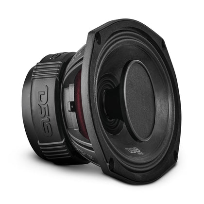 DS18 PRO-HY69.4B front view shows rugged midrange unit for motorcycles and outdoor audio.