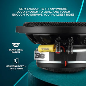 DS18 basket finish and product label demonstrating durable attractive finish