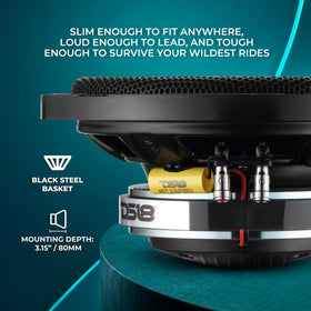 DS18 PRO-HY8MSL 8-ohm impedance for efficient amp pairing
