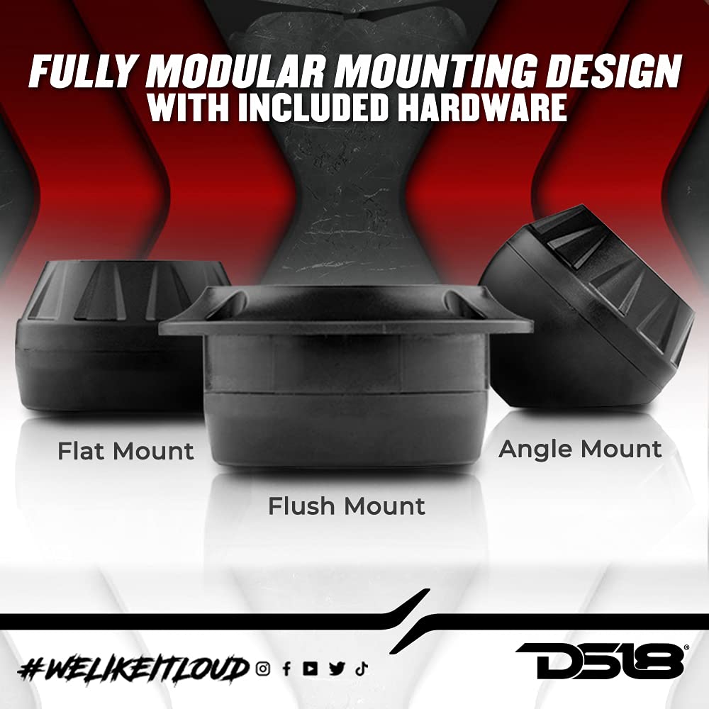 Angle-mount option helps place the DS18 PRO-TSQ3IN1 for precise sound stage
