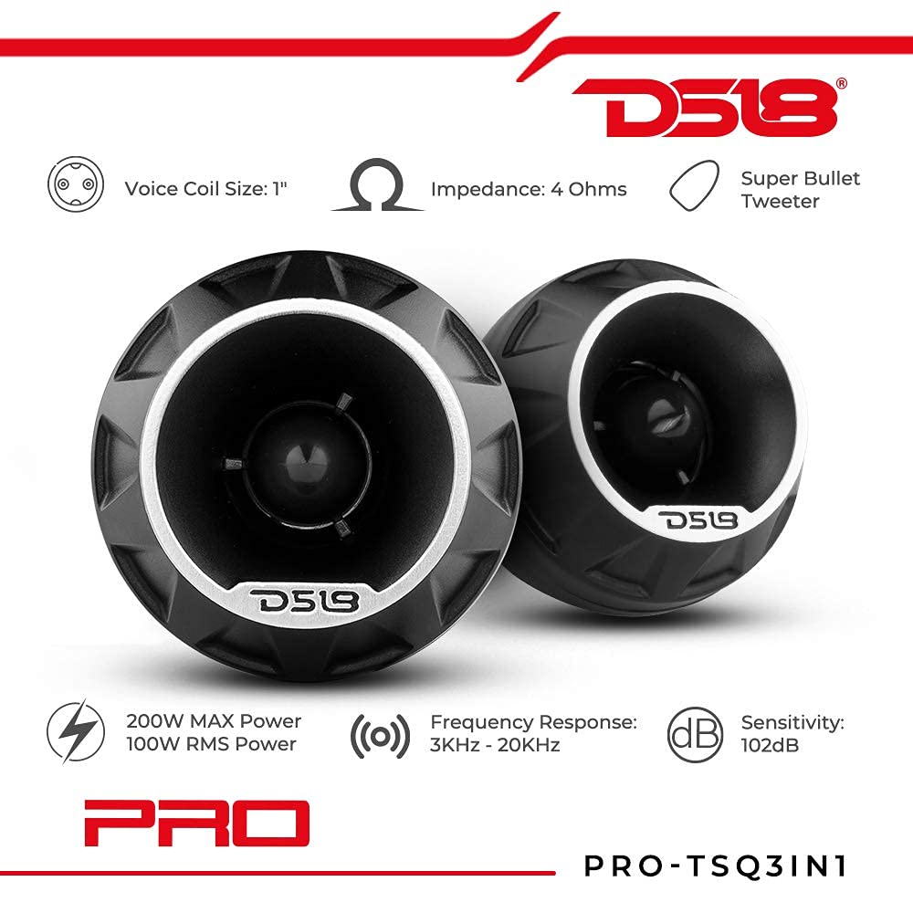 Flat surface mount keeps a low profile in tight spaces with DS18 PRO-TSQ3IN1