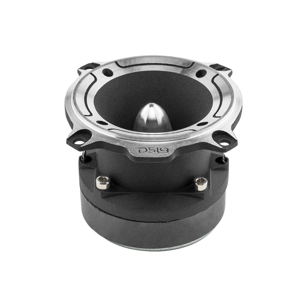 DS18 tweeter next to a coin size comparison showing compact form factor and flexible fit