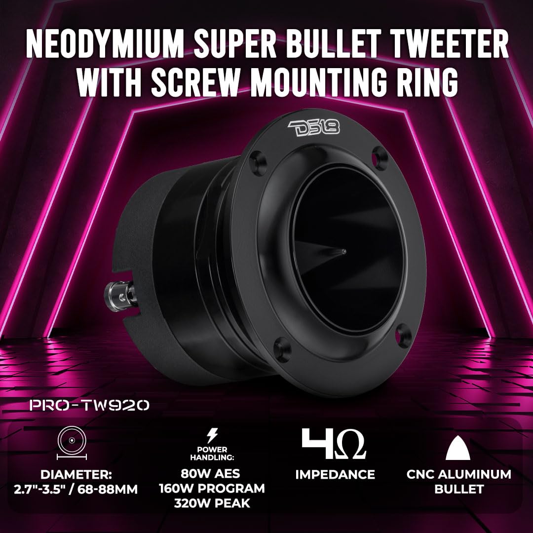 DS18 Pro-TW920 neodymium magnet boosts efficiency for clean highs.
