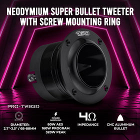 DS18 Pro-TW920 neodymium magnet boosts efficiency for clean highs.