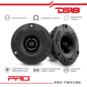 DS18 close-up of aluminum diaphragm highlighting crisp treble performance benefit