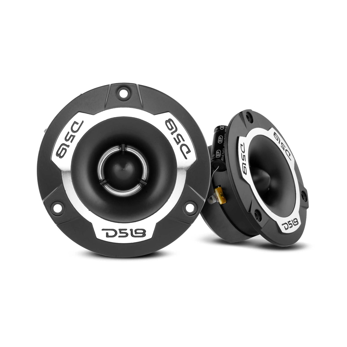 DS18 PRO-TWX1 front view showing grille and frame, highlighting clear high-frequency output