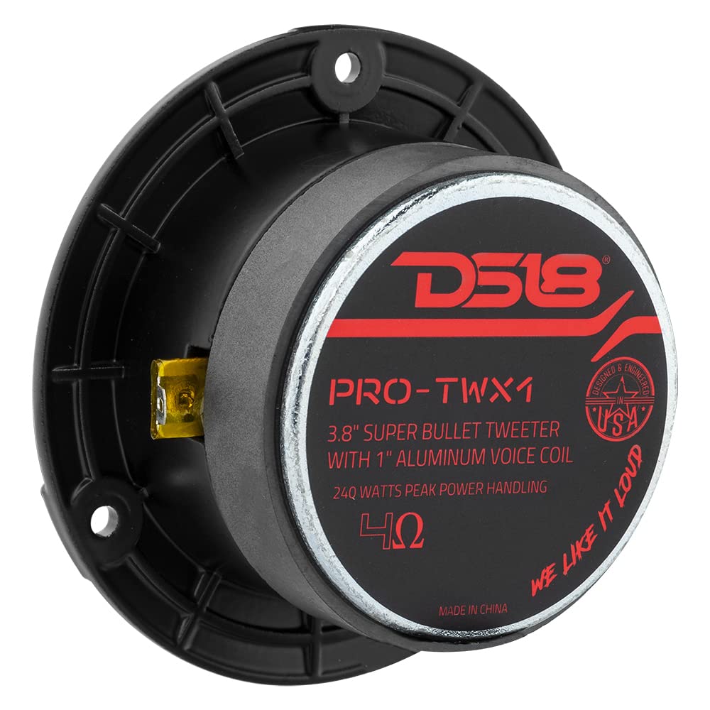 DS18 PRO-TWX1 pair on a stage monitor setup, conveying pro audio readiness and power