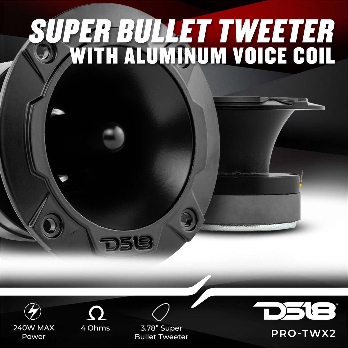 DS18 close-up of aluminum bullet highlighting precise high-frequency detail
