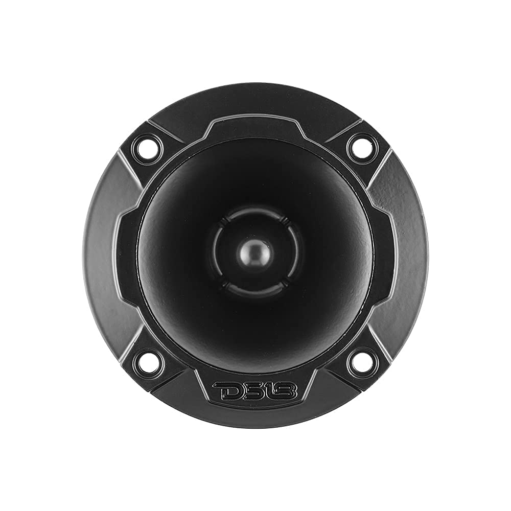 DS18 tweeter next to a ruler demonstrating compact 3.78 inch diameter