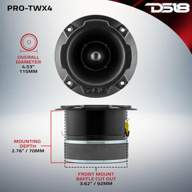 DS18 PRO-TWX4 thermal management for cool operation under intense volume.